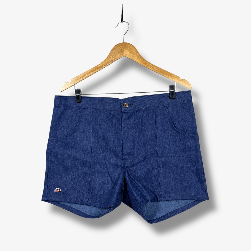 Vintage Sundek Denim Shorts Mens 38‎ Made in USA Blue Surf Skate Retro Summer